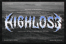 Highlose Black Metal Font