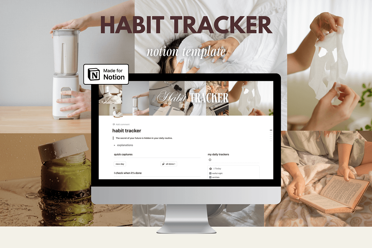 Habit tracker - Notion template, an App Template by Iasan Design (Photo 3 of 14)