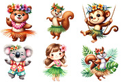 Cute Tropical Hula Dance Hawaiian, an Illustration by Designworld (Thumbnail 2 of 6)