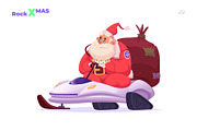 Santa characters in dynamic poses, a Person Illustration by VectorVision (Thumbnail 3 of 3)