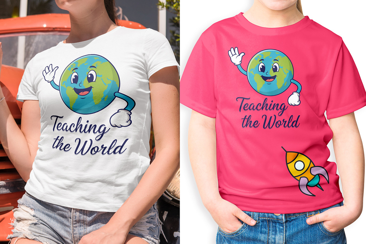 Teaching the World Teacher T-Shirt, an Object Illustration by Ghagra (Photo 3 of 7)