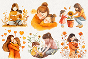 Cute Mother's Day Clipart, an Illustration by NadiaTheronArt (Thumbnail 3 of 5)