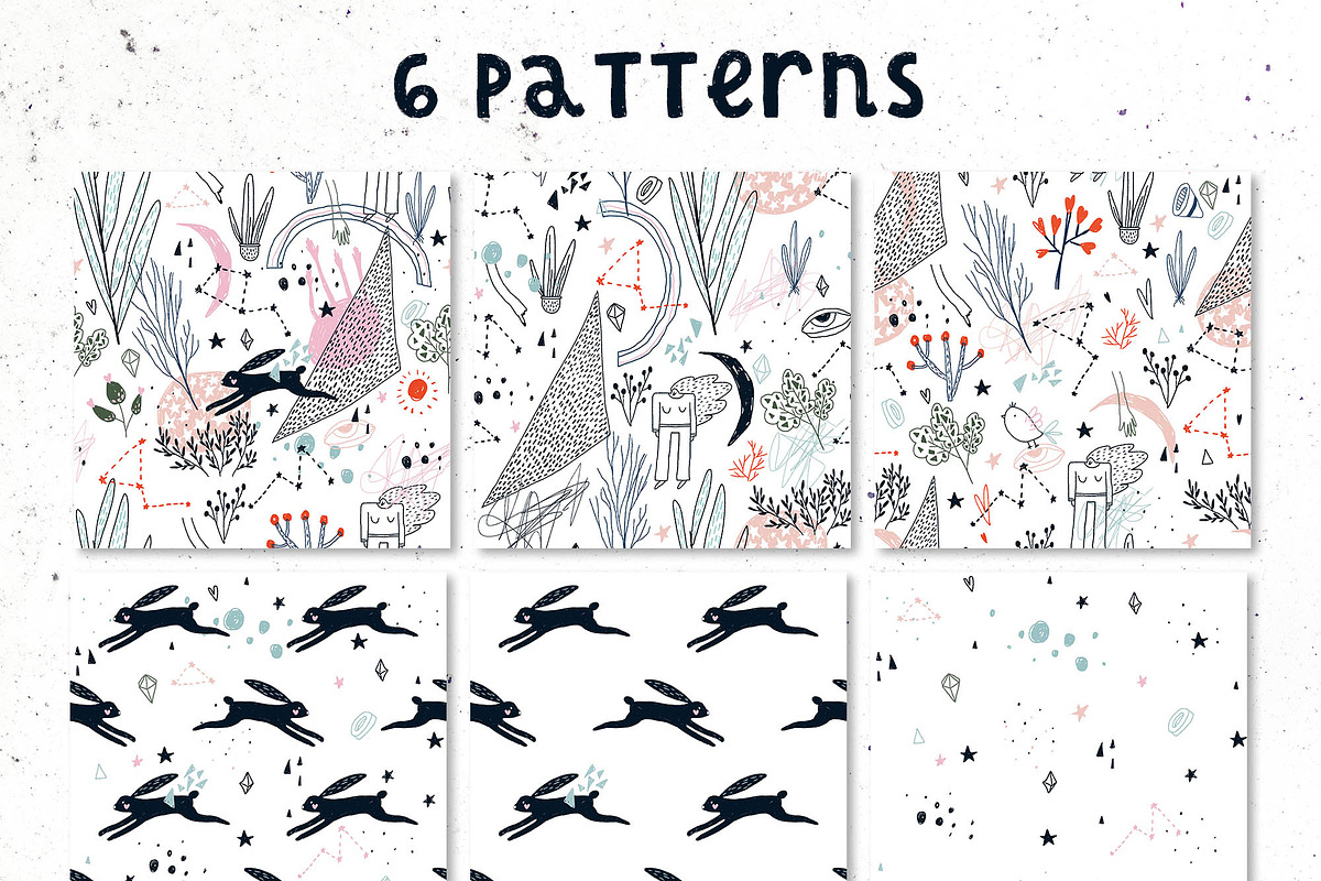 Black Rabbit | Patterns, a Pattern Graphic by Daria Miazhevich (Photo 2 of 7)