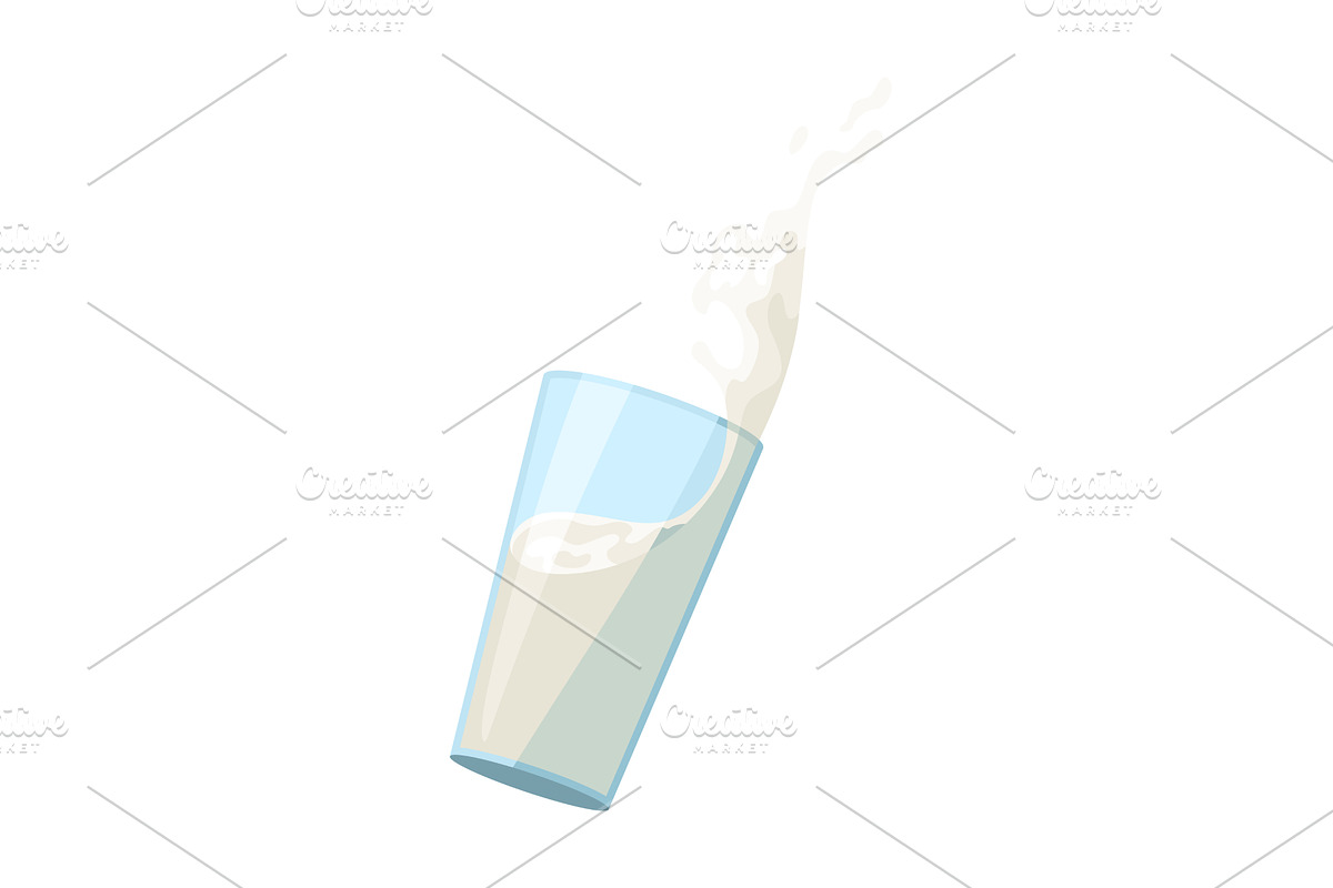A refreshing glass of milk is, an Object Illustration by the8monkey