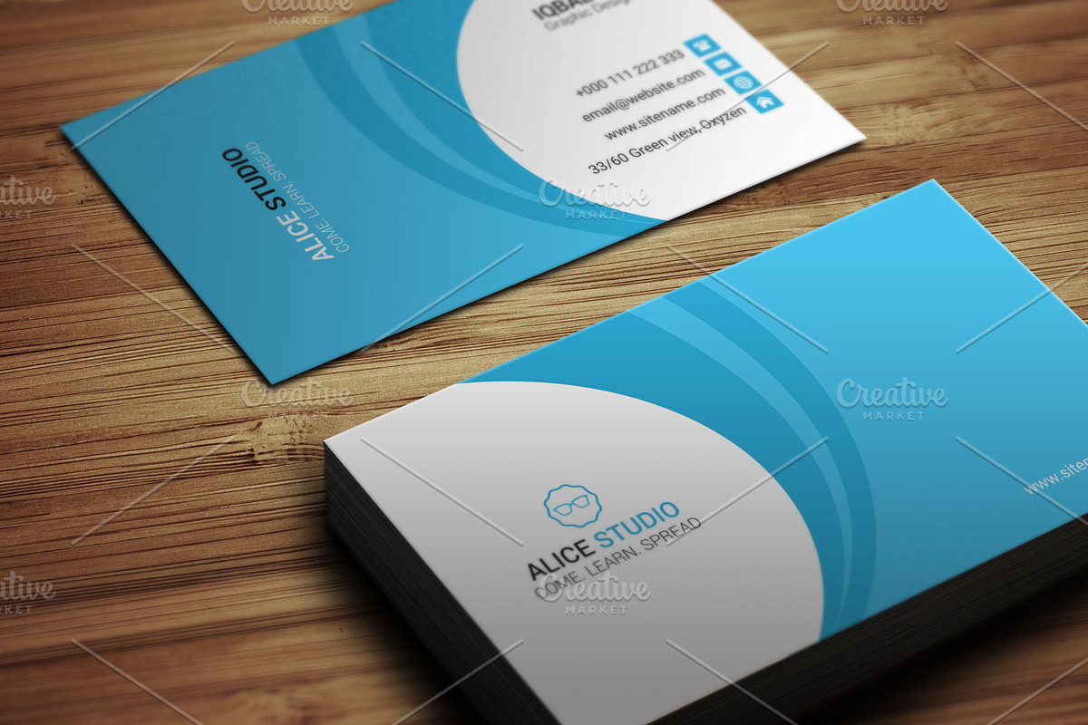 Corporate Business Card Template, a Business Card Template by Alice_s (Photo 4 of 8)