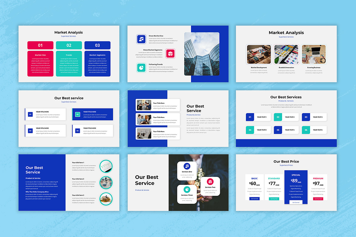 Business Plan Powerpoint Slide, a Presentation Template by Salamahtype