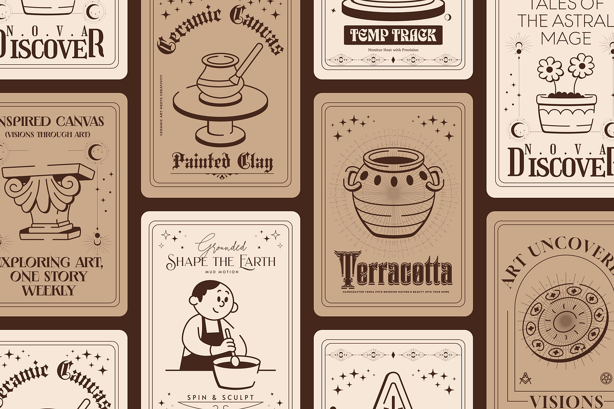 Pottery Doodles Art Set, an Outline Icon by Vectors Market (Photo 3 of 8)