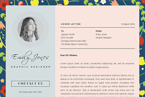 Floral Patern CV-Resume Template C