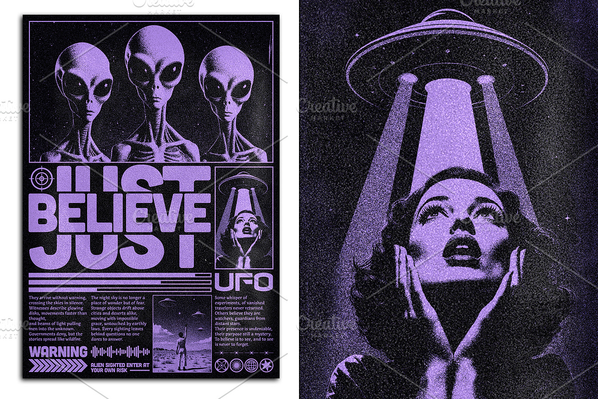 Brutalist Anomalies Poster Set, a Poster Template by Black Cat Studio (Photo 3 of 11)