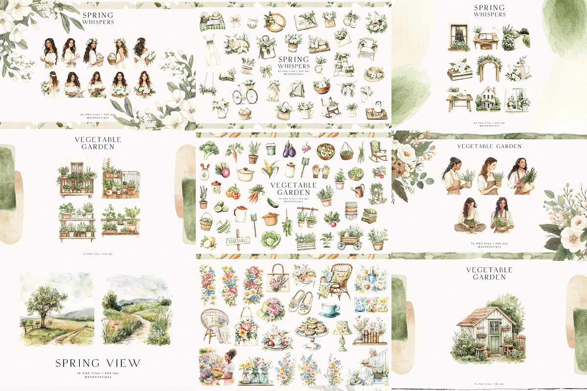 Spring & Easter Bundle, a Seasonal Illustration by PeDe Designs (Photo 11 of 13)