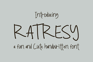 Ratresy - Handwritten Font, a Handwritten Font by tebaltipislab