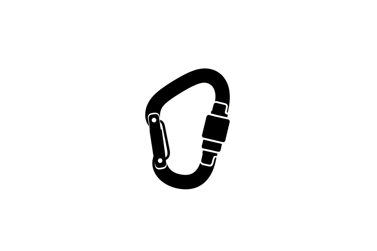 Climbing Carabiner Safety Silhouette, an Illustration by hafijul (Photo 11 of 14)