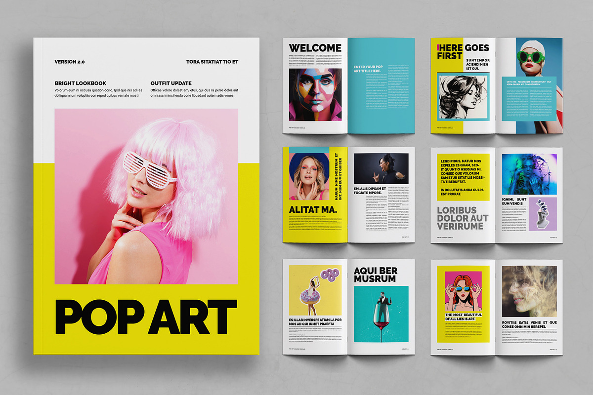 Pop Art Magazine Template Design, a Magazine Template by ContestDesign (Photo 1 of 4)