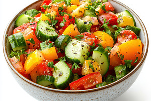 Delicious Fresh mixed vegetable sala, a Food & Drink Photo by Pixeness Studio