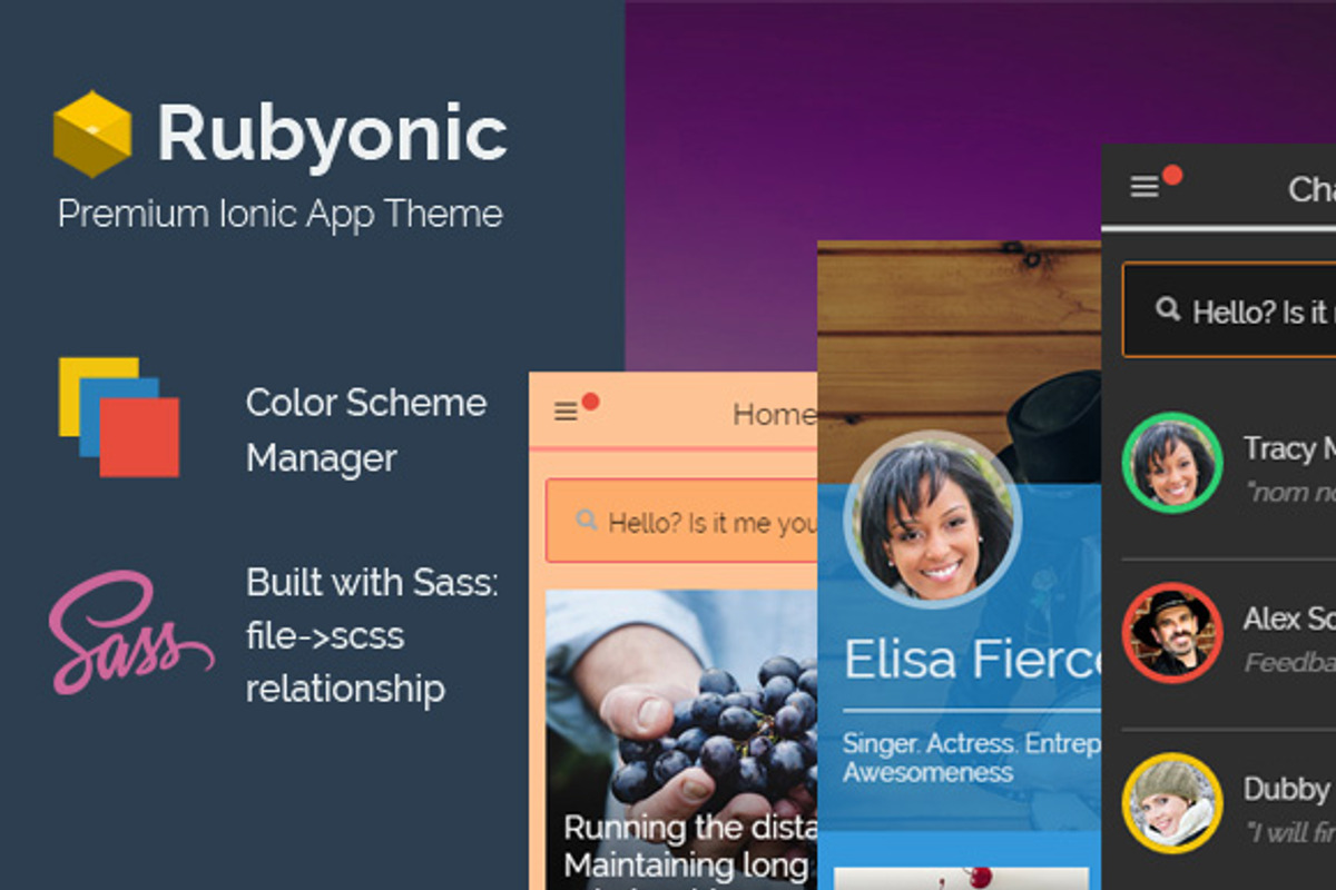 Rubyonic - Ionic Premium app theme, a HTML Template by Audacitus (Photo 3 of 4)