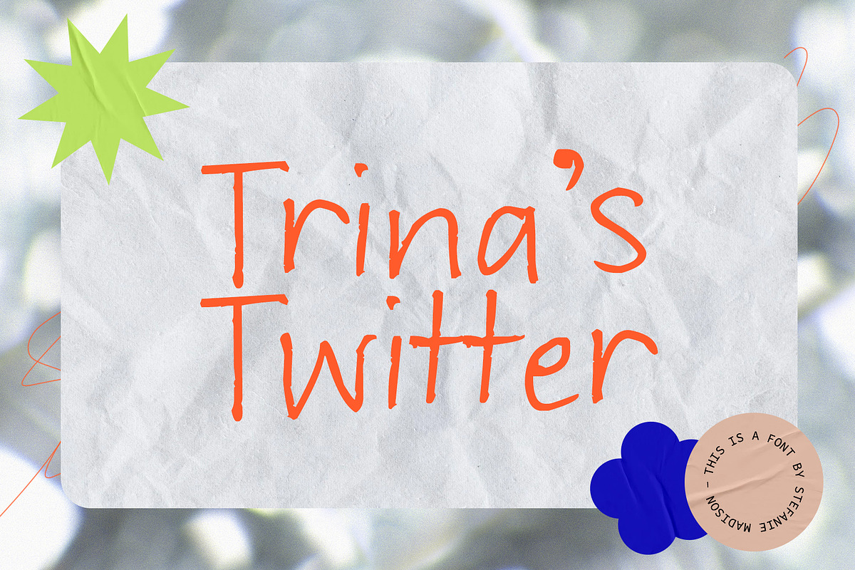 Trina's Twitter | Handwriting Font