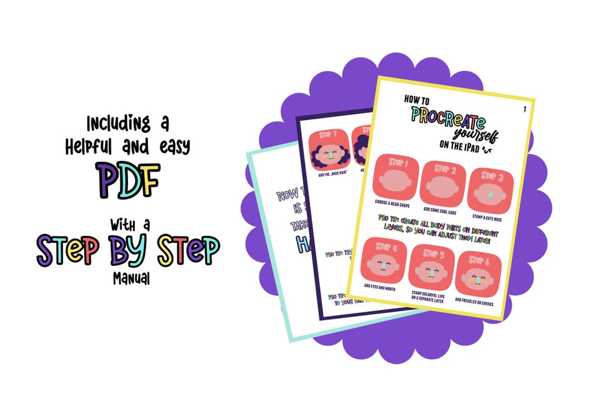 Procreate Character Stamp Brushes, a Brush Add-On by AnniaArt (Photo 4 of 5)