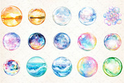 Watercolor Iridescent Bubble Clipart, an Illustration by Libby Wishes (Thumbnail 4 of 5)