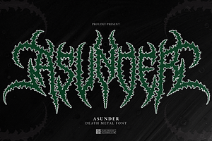 Asunder Death Metal Font