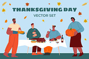 Thanksgiving day vector set, an Illustration by svetlatek (Thumbnail 1 of 6)