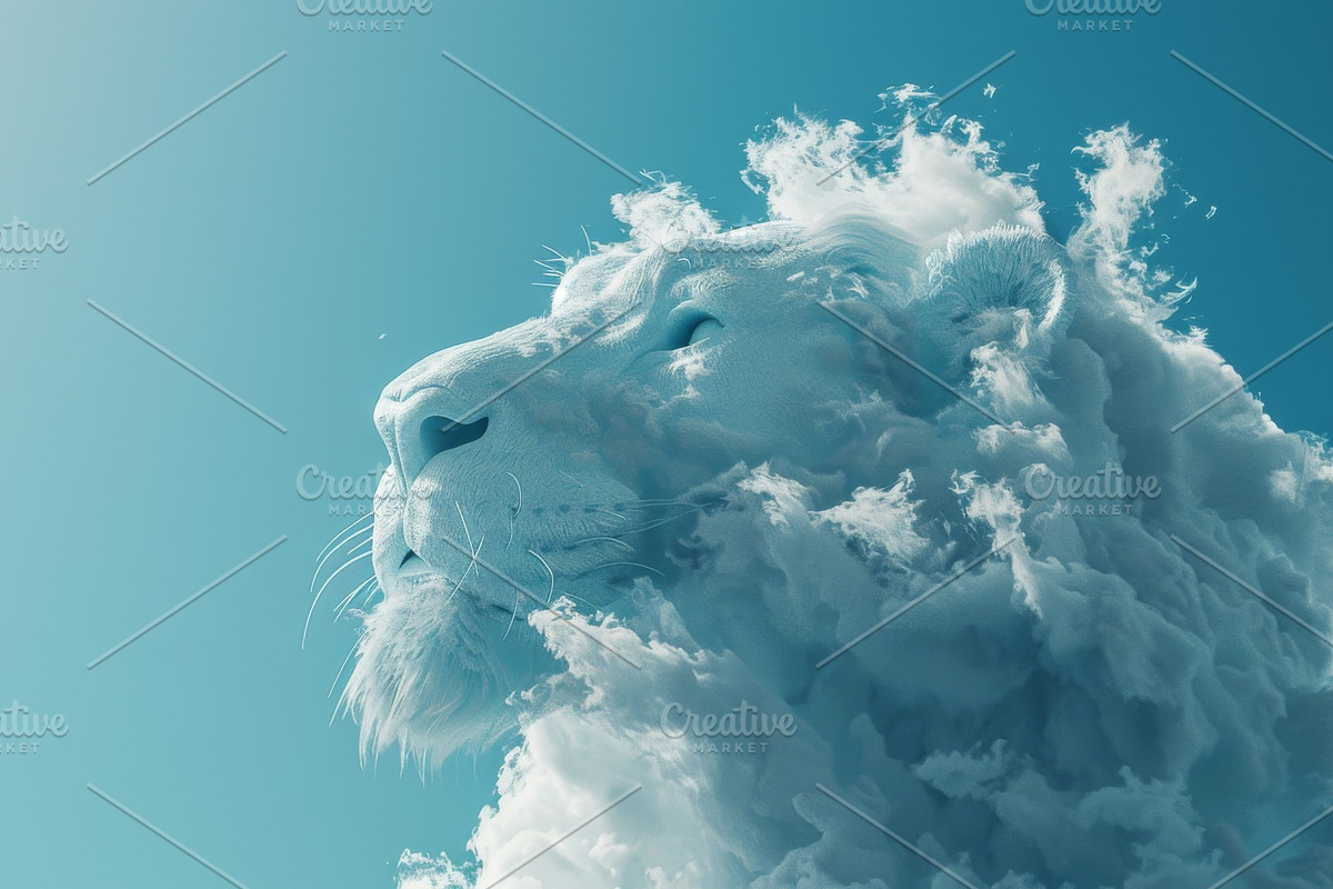 90 Clouds animals against a blue sky, an Animal Illustration by Handmadefont (Photo 31 of 64)
