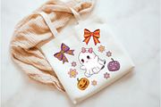 Coquette Halloween Ghost Png, an Illustration by Watercolor design (Thumbnail 3 of 3)