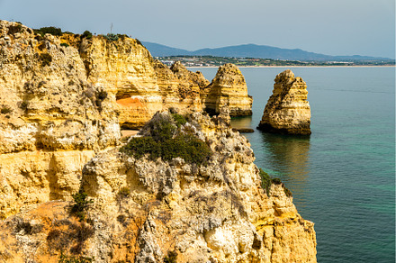 Coastal cliffs at Ponta da Piedade, a Nature Photo by Leonid Andronov