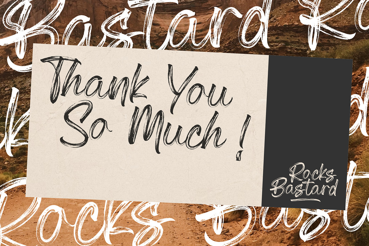 Rocks Bastard - Dry Brush Font, a Handwritten Font by VASTARD STUDIO (Photo 9 of 9)