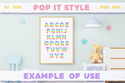 Pop it pastel alphabet & numbers, an Education Illustration by VectoriyA (Thumbnail 4 of 6)