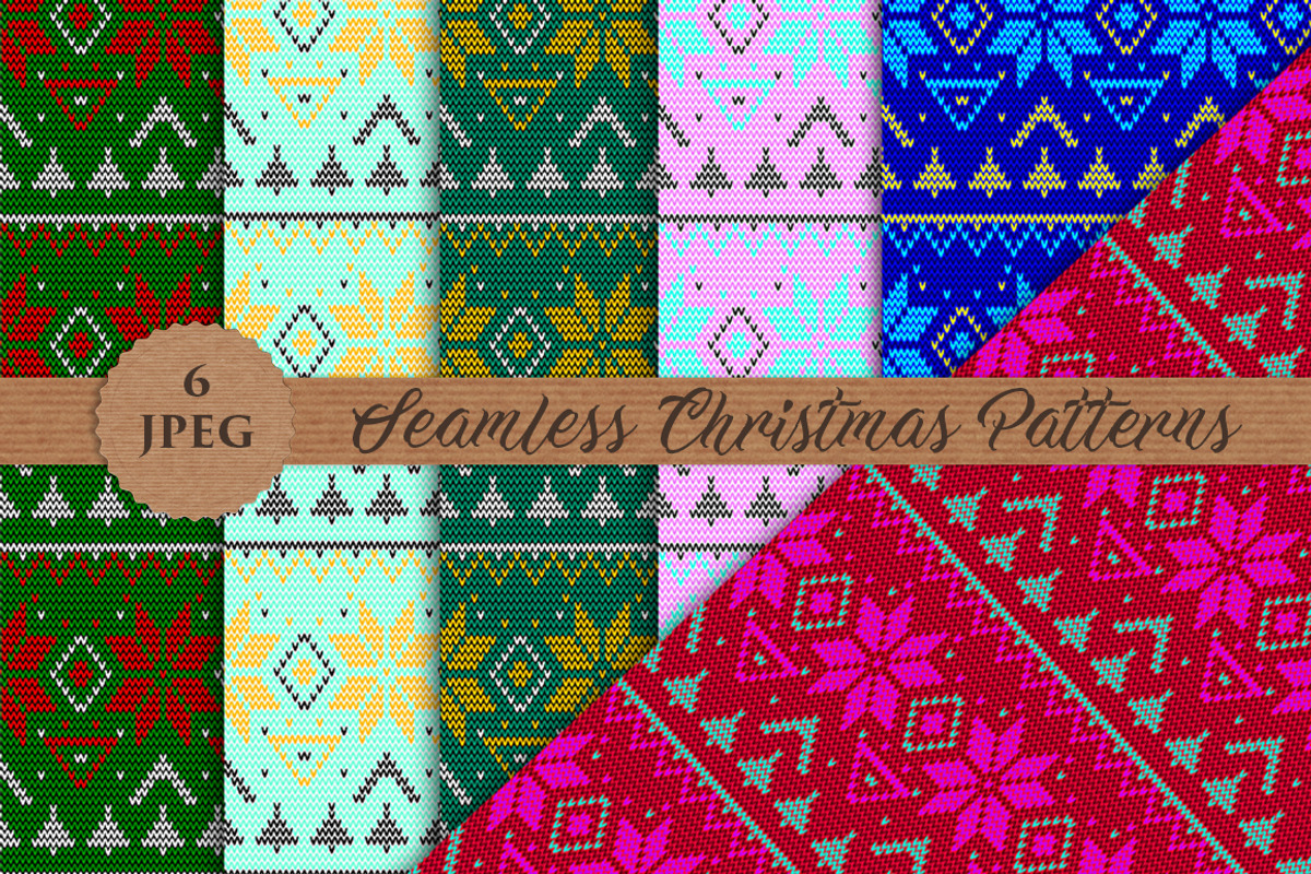 SALE! CHRISTMAS KNITTED patterns, a Pattern Graphic by Futurel (Photo 1 of 5)