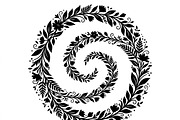 50 Elegant Floral Leaf Spiral Frame, a Decorative Illustration by Amazin_art (Thumbnail 31 of 41)