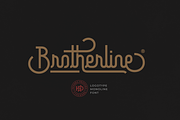 Brotherline - Logotype Font, a Script Font by Hendra Pratama (Thumbnail 1 of 19)