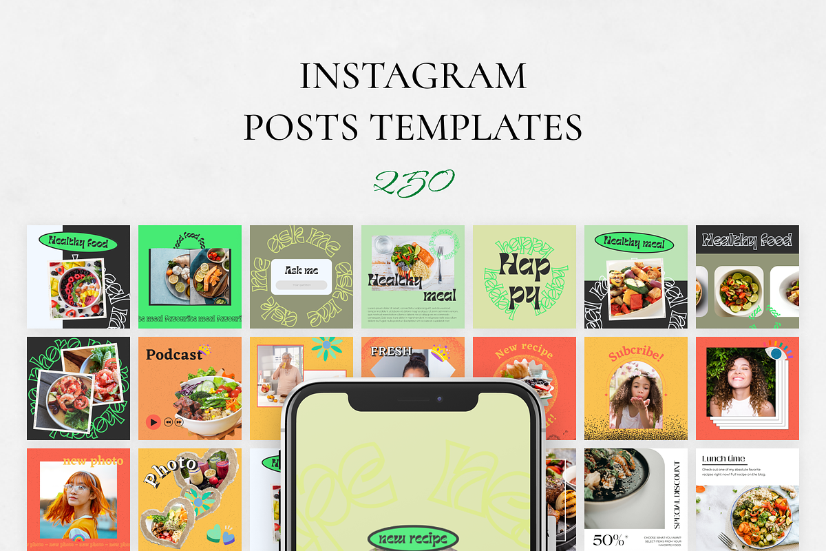900 Canva Instagram Template Bundle, a Social Media Template by ...