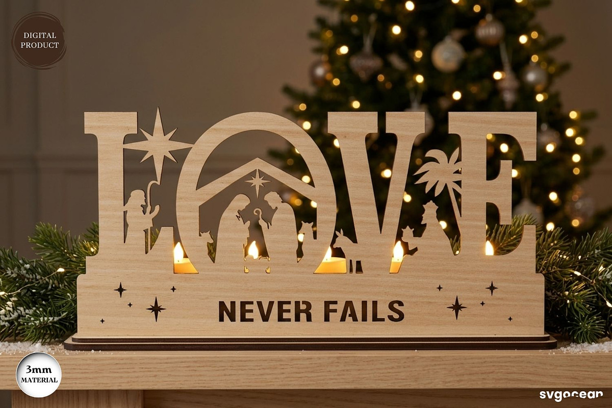 Nativity Candle Holder SVG Bundle, a Decorative Illustration by svgocean (Photo 11 of 14)