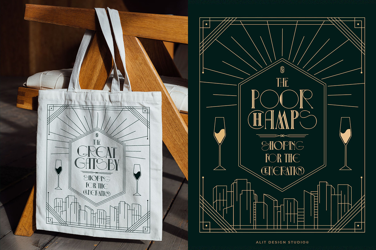 Decobra Art Deco Font, a Serif Font by alit design (Photo 12 of 17)