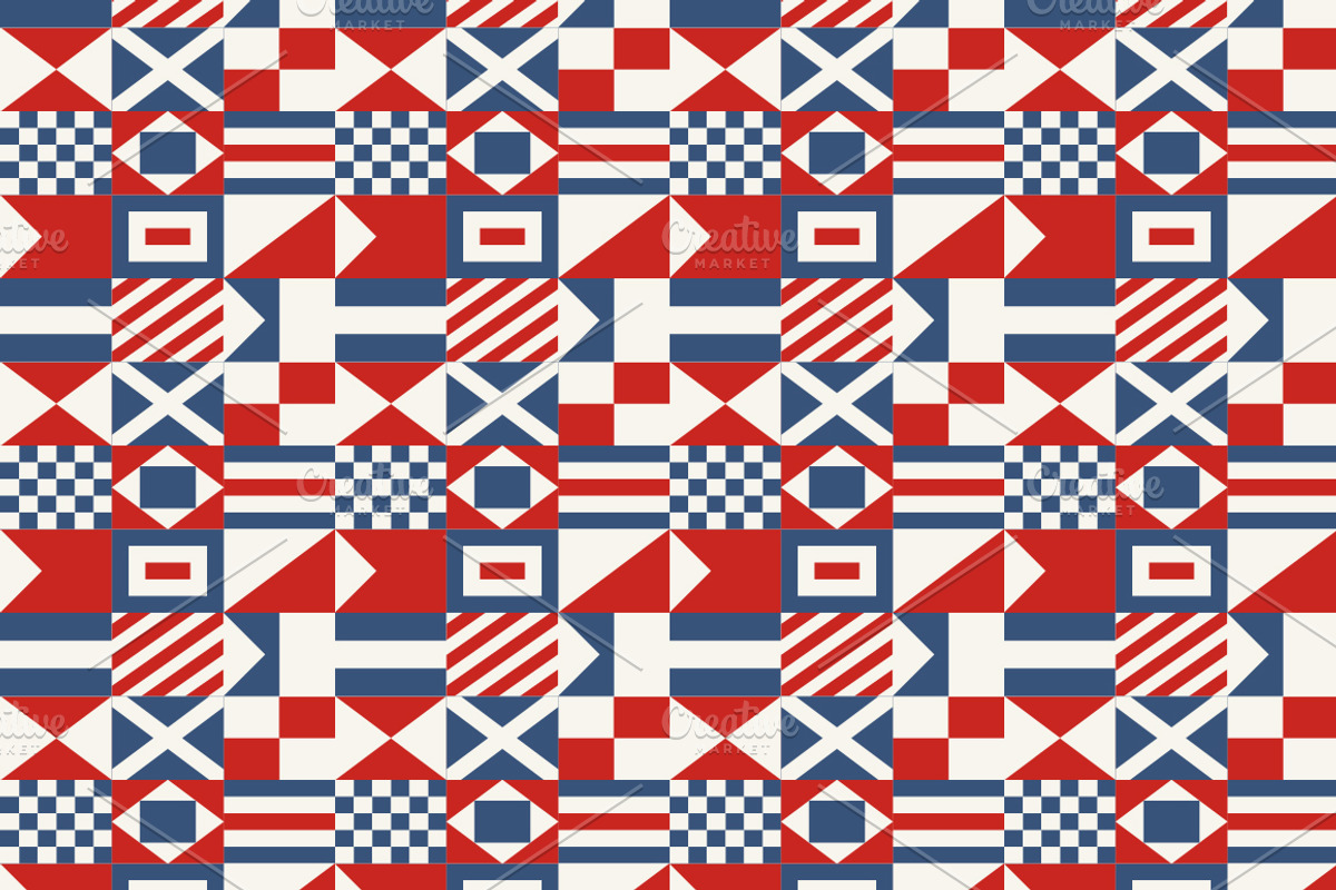 16 Nautical Retro Patterns & Borders, a Pattern Graphic by Adiemus (Photo 4 of 13)