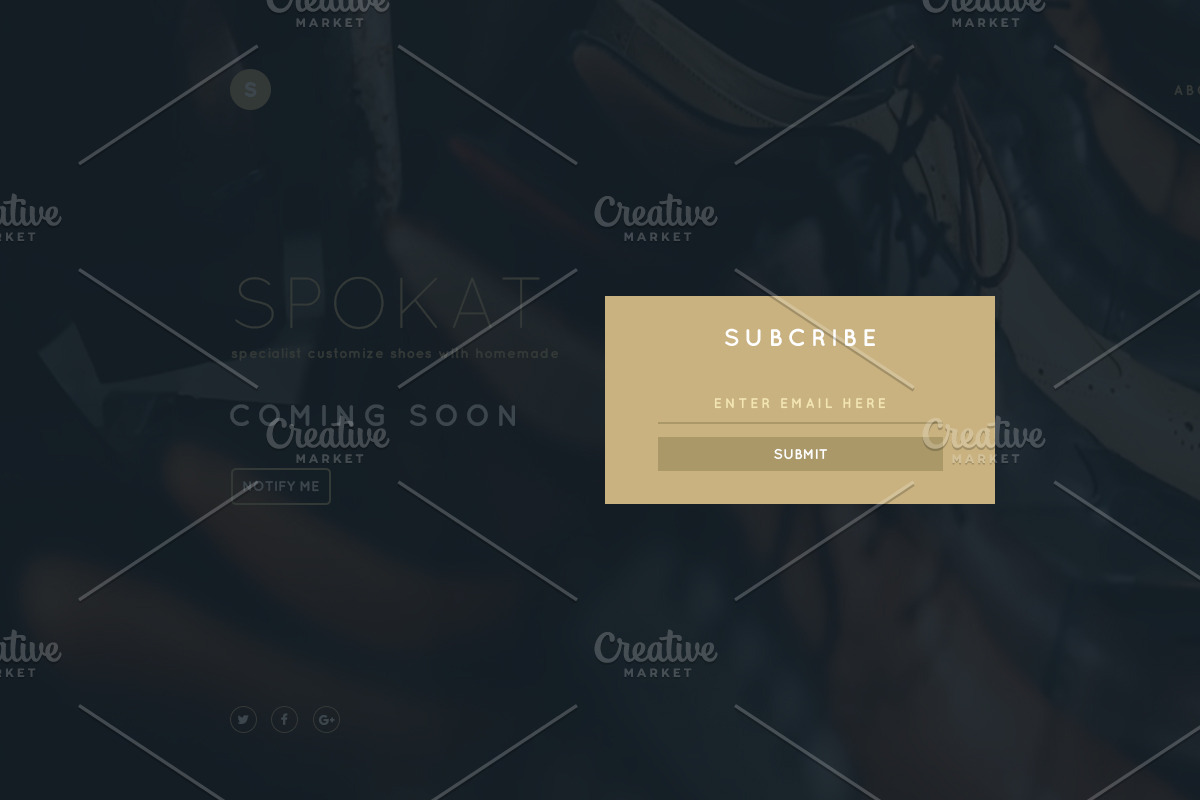 Spokat Coming soon PSD Template, a Templates & Theme by Kayytechin Shop (Photo 4 of 4)