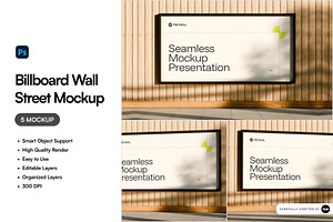 Billboard Wall Street Mockup, an Advertising Mockup by SLAB! Design