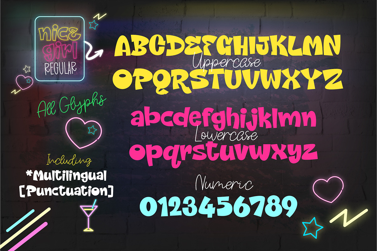 Nice Girl, a Sans Serif Font by BBtypeStudios (Photo 8 of 10)