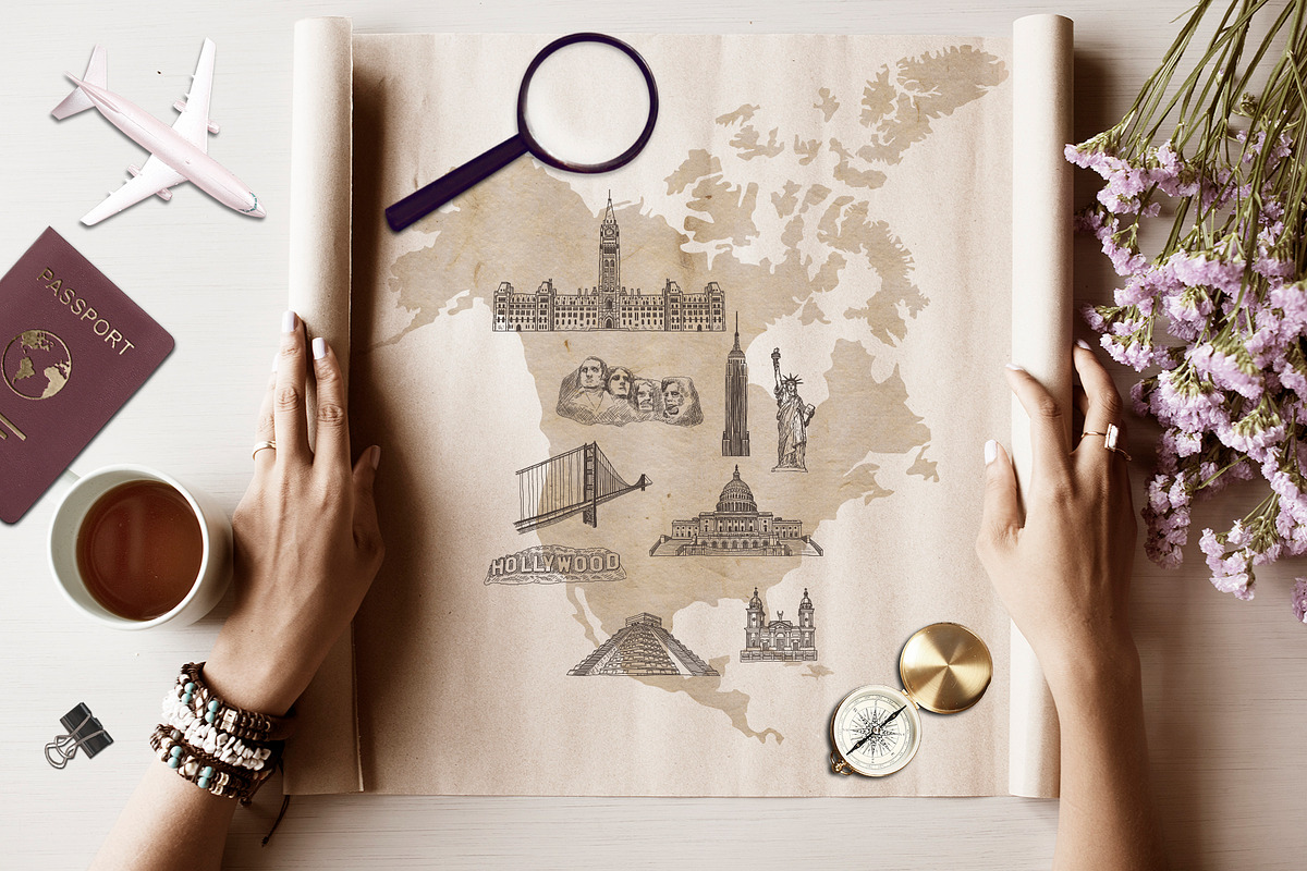 Around the World. Travel Bundle., an Object Illustration by Designwork (Photo 5 of 18)