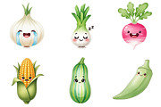 Watercolor Vegetables Clipart, an Illustration by Watercolor design (Thumbnail 4 of 4)