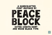 Peace Block Hand Made Bold Font, a Sans Serif Font by Madeline ODonoghue Design (Thumbnail 4 of 6)