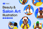 Beauty and Salon Art Set, a Person Illustration by Brickclay (Thumbnail 1 of 10)