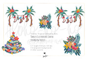 Tropical Santa Christmas PNG Clipart, a Seasonal Illustration by KaramfilaS (Thumbnail 5 of 35)