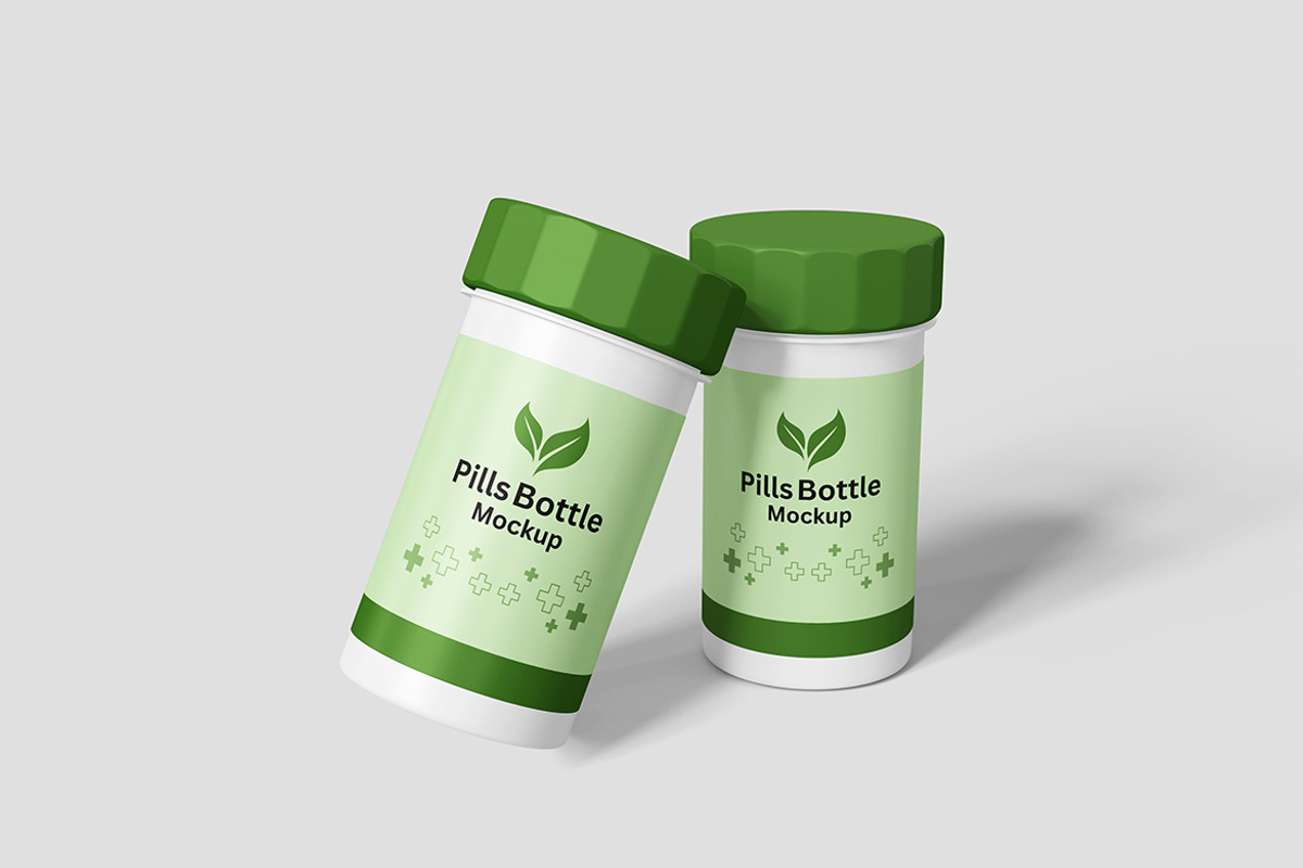 Pills Bottle Mockup For Branding, an Advertising Mockup by bimockup (Photo 5 of 6)