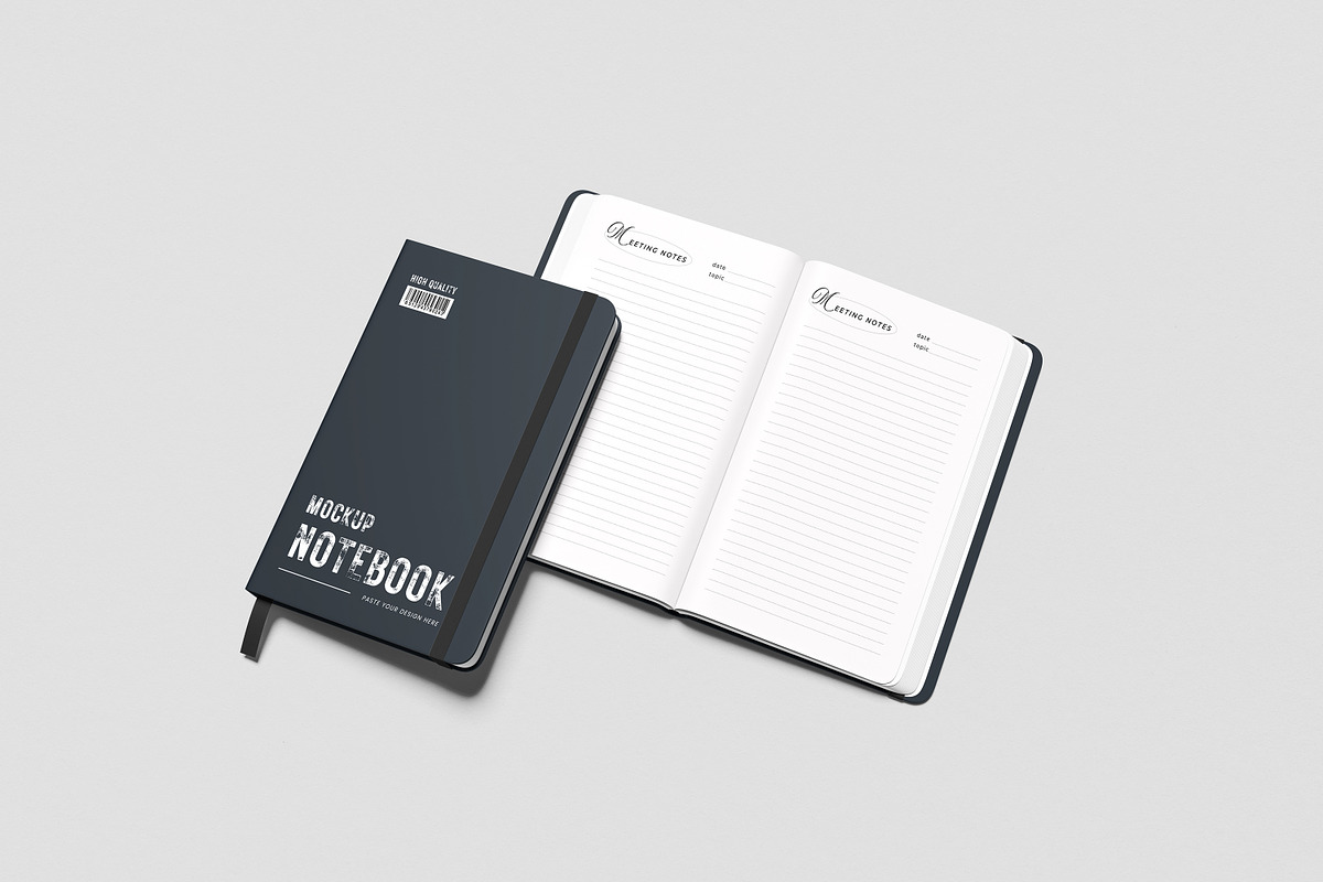 Notebook Mockup, a Books & Magazine Mockup by AnasStudio (Photo 3 of 5)