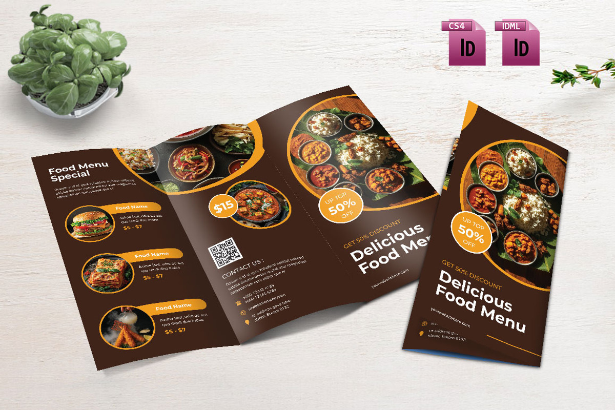Food Menu Brochure, a Brochure Template by yanindesign (Photo 1 of 3)
