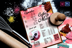 Bakery Menu Design.Vintage Style