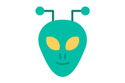 Alien Flat Icon, a Duotone Icon by Pexelpy (Thumbnail 1 of 2)