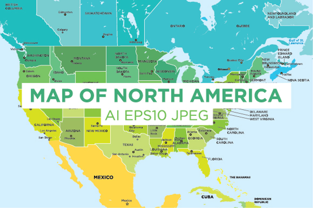 Map of North America, an Illustration by MaximGertsen (Photo 1 of 3)